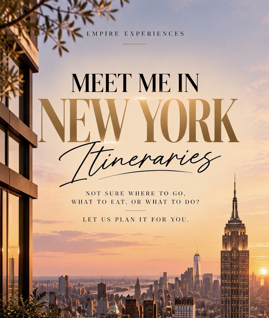 Meet Me in New York Itineraries: not sure where to go, what to eat, or what to do? Sunset over the New York City skyline and the Empire State Building
